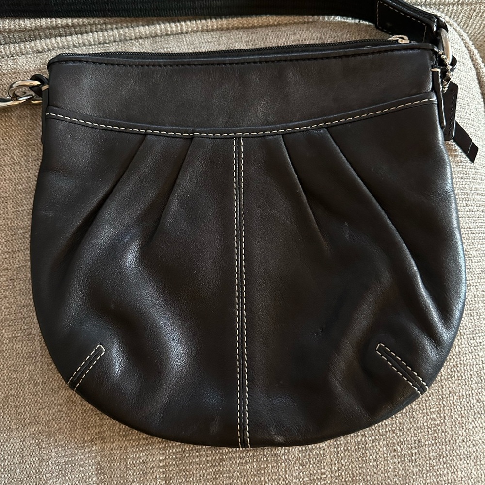 Coach Black Leather Crossbody Bag